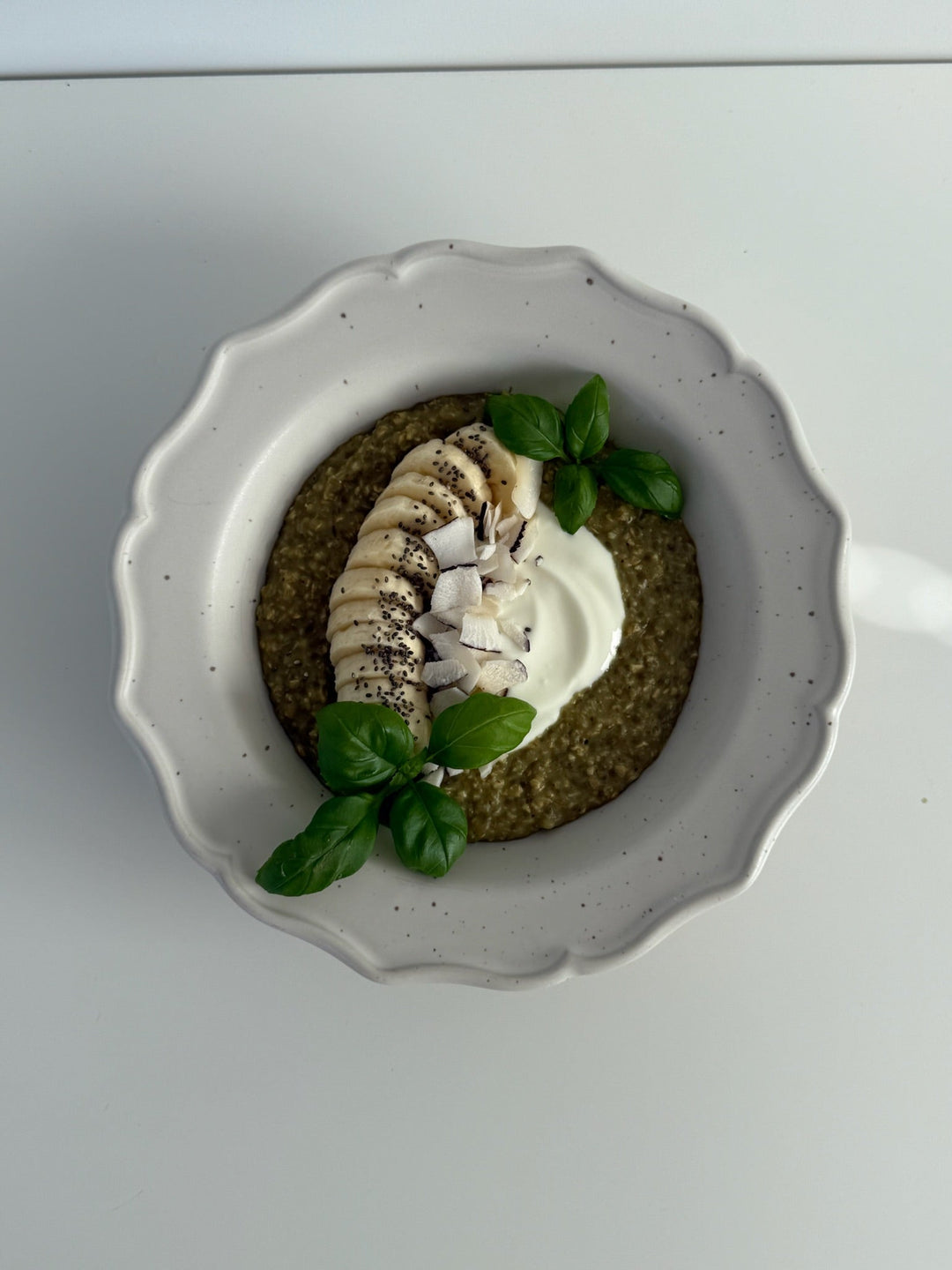 Matcha-Bananen-Porridge