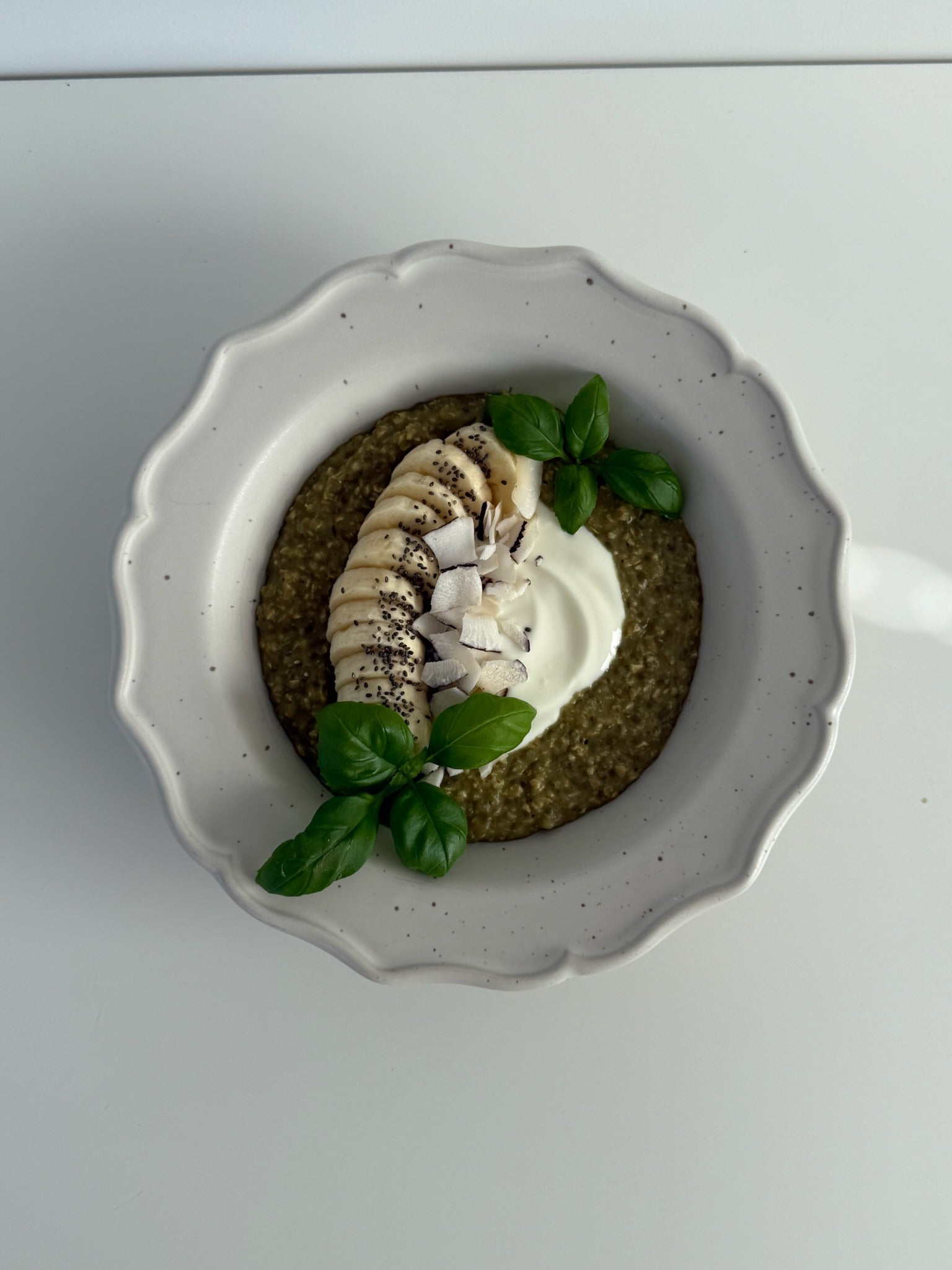 Matcha-Bananen-Porridge