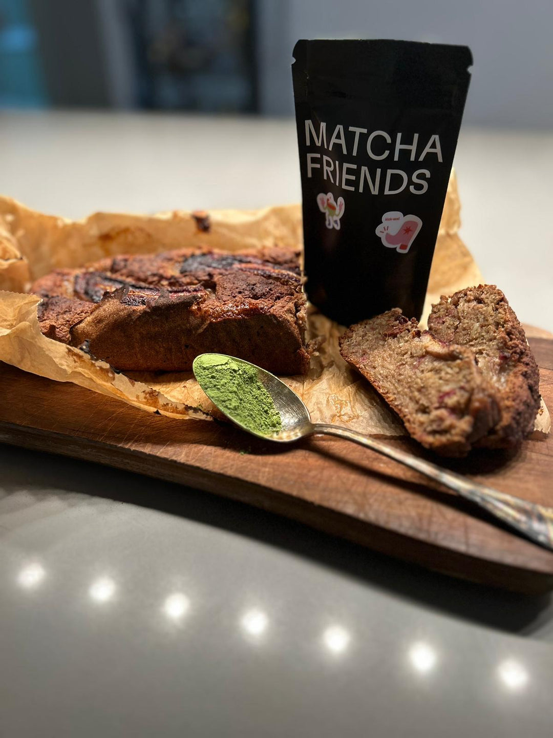 Matcha-Banana Bread