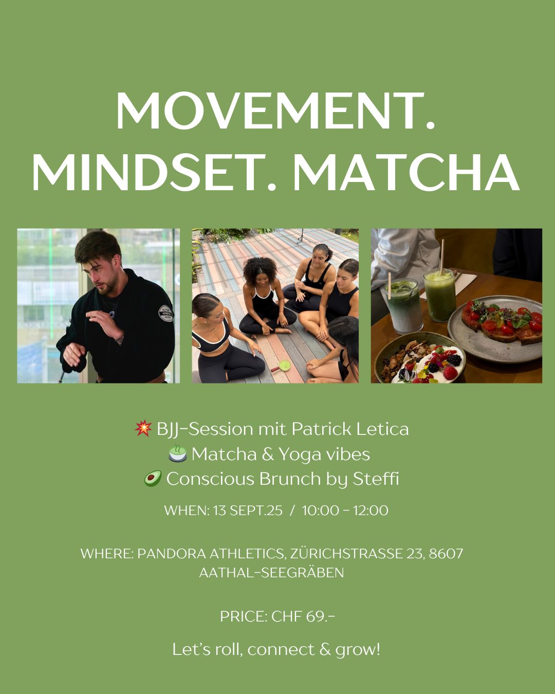 13 Sept. 2025 BJJ, Yoga & Matcha Brunch
